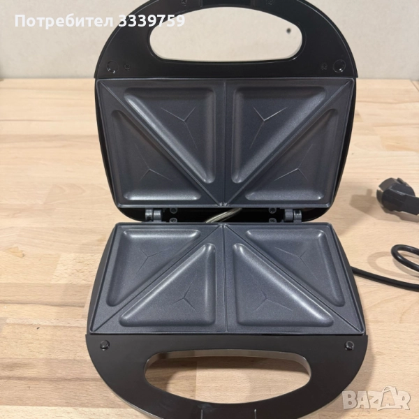 Уред за сандвичи Royal Swiss SLS1057C, 750W, незалепващи плочи, регулирем термостат, снимка 1