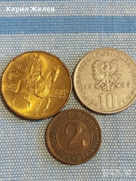 Три монети от цял свят ПОЛША, ЧЕХИЯ, ГЕРМАНИЯ за КОЛЕКЦИЯ ДЕКОРАЦИЯ 29358, снимка 1