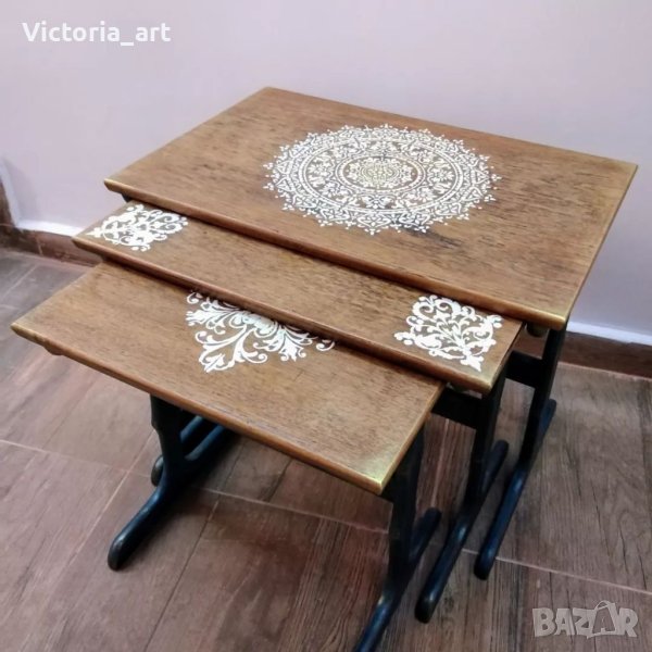 Дървени масички 3-ка, снимка 1