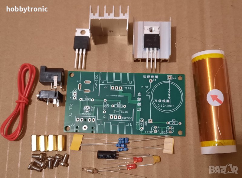 Tesla coil kit, комплект за сглобяване , снимка 1