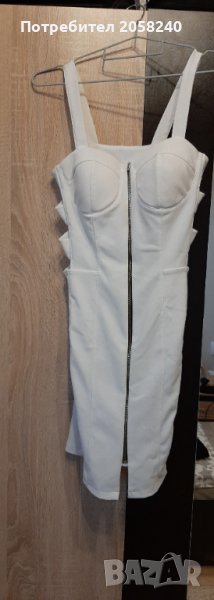 Елегантна бяла рокля , снимка 1