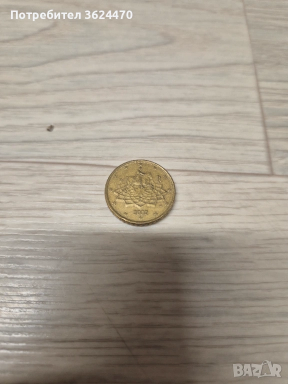 50 цента 2002 Италия Марк Аврелий на кон  Рядка!!!, снимка 1