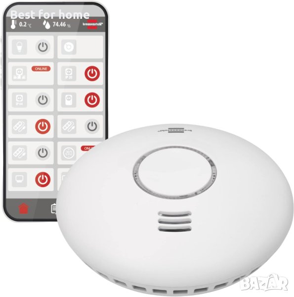 Brennenstuhl Connect WiFi  Интелигентен детектор за дим и топлина, снимка 1