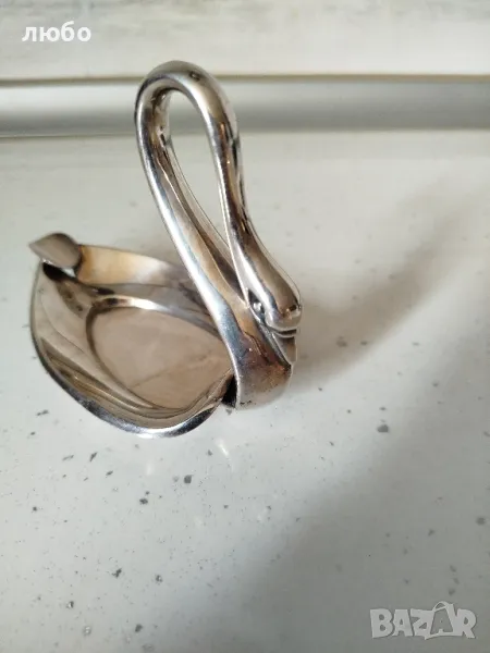 Сребърен Пепелник Със Форма на Лебед-Сребро 0,925, снимка 1