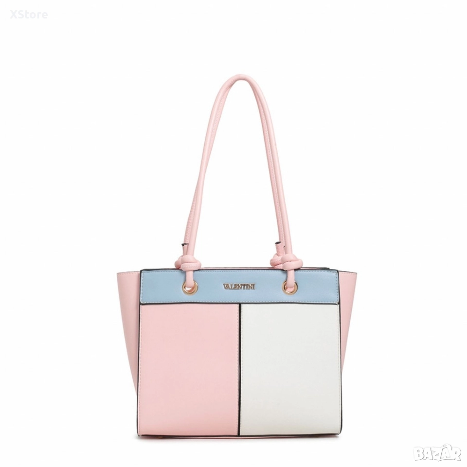 Елегантна дамска чанта с трицветен дизайн, снимка 1