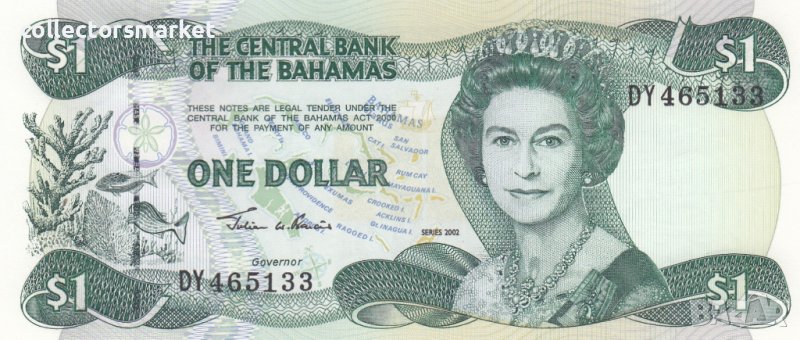 1 долар 2002, Бахамски острови, снимка 1