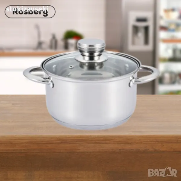 Тенджера Rosberg R51210O16, 16/18/20/22/24/26см, Неръждаема стомана, снимка 1