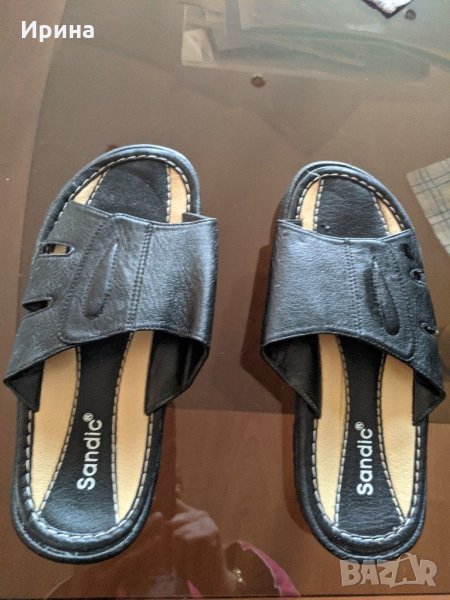 Мъжки чехли от изкуствена кожа, нови 41р, снимка 1