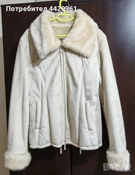 Дамско кожухче,цвят шампанско, снимка 1