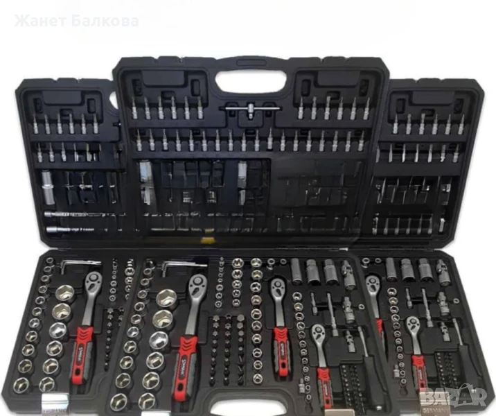 Куфар с инструменти Гедоре 172 части с 3 броя тресчотки, снимка 1