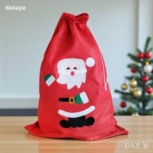 6268 Торба на Дядо Коледа чувалче за подаръци, 70x50cm, снимка 1