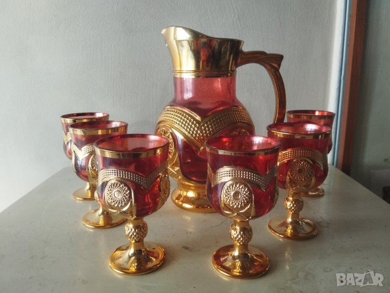 луксозен сервиз за вино, снимка 1