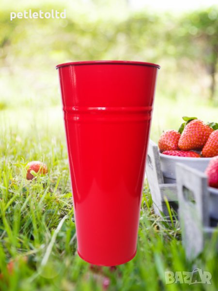 Ваза за цветя в атрактивен малиново червен цвят (сет от 6 бр), снимка 1