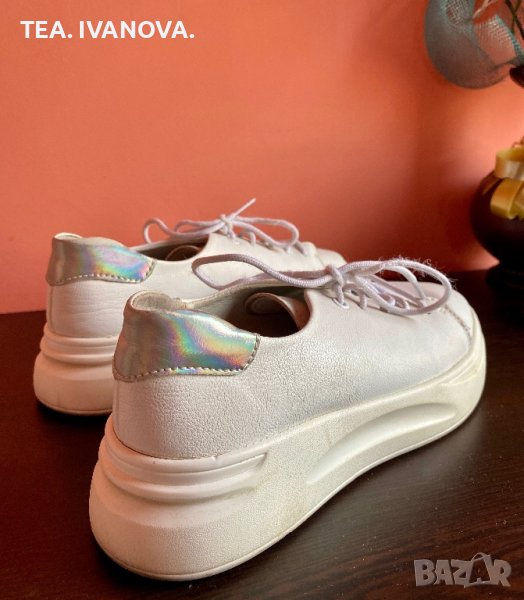Дамски бели обувки от естествена кожа, снимка 1