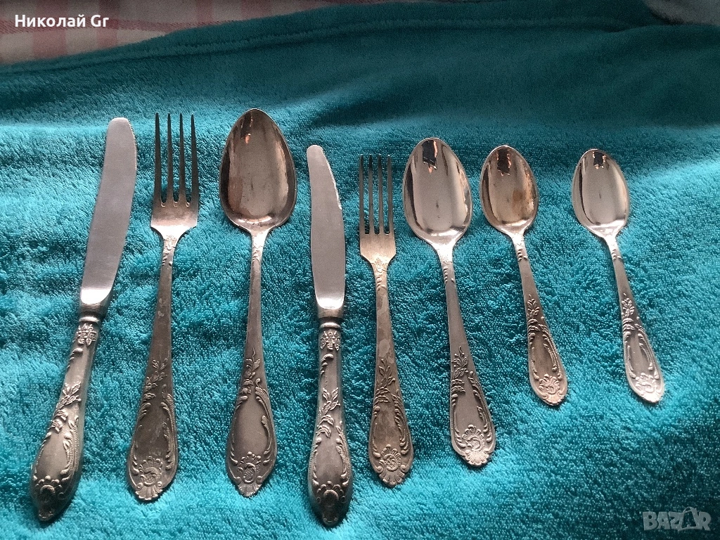 Сервиз за маса посребрен не. Се използва отличен състояние цена за всичко, снимка 1