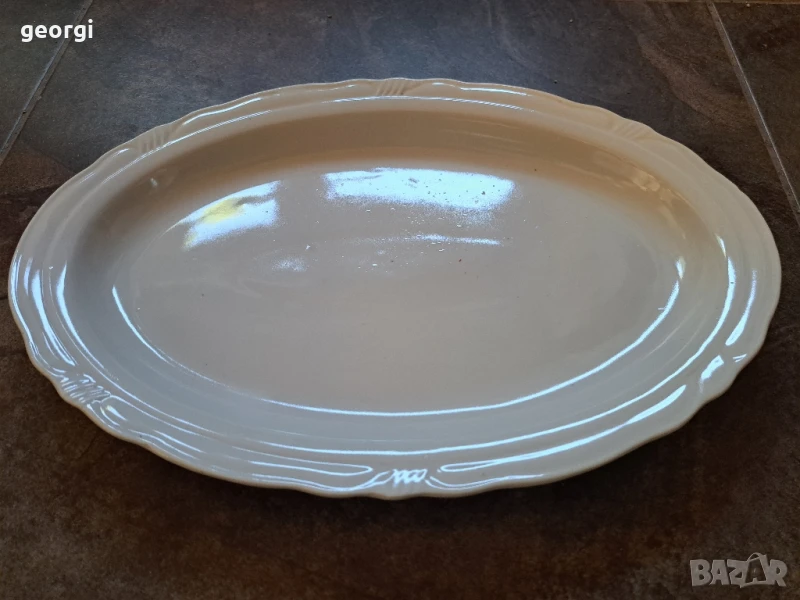 българско порцеланово плато елипса 26/2, снимка 1