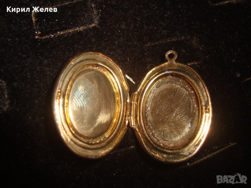 ПОЗЛАТЕН МЕДАЛЬОН РАМЧИЦА за СНИМКИ ЛЮБОВЕН АРТ ПЕНДАНТ РЕТРО СТИЛ ПОЗЛАТА 17457, снимка 1