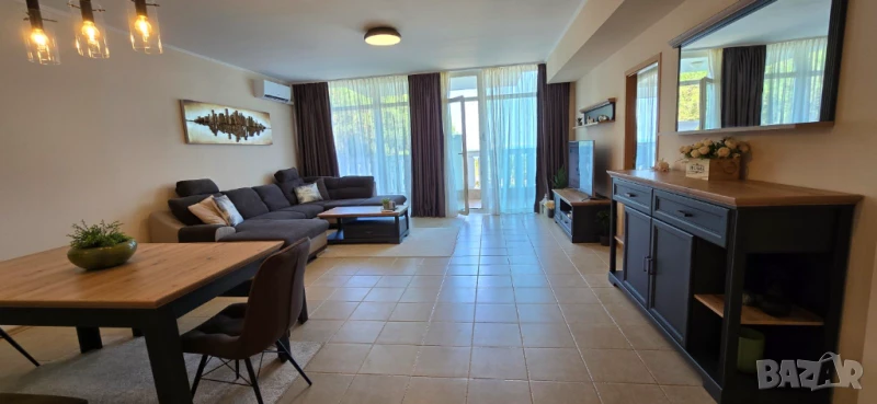 Просторен апартамент с морска гледка в Сънсет Ризорт, Поморие – 128 кв.м, 1-ви етаж (снимки+видео), снимка 1