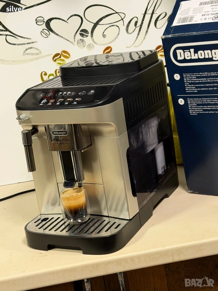 Кафемашина кафе автомат delonghi magnifica evo с гаранция, снимка 1