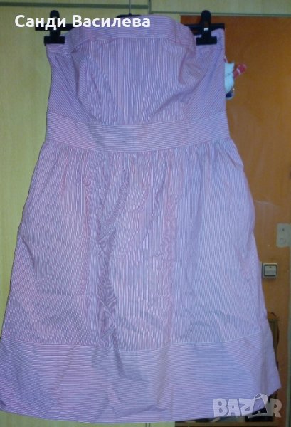 НОВА дамска рокля без презрамки ZARA, реален размер S, снимка 1
