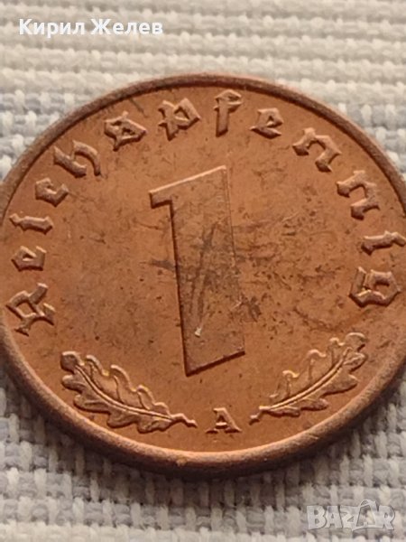 Монета 1 райхсфенинг 1937г. Германия Трети Райх с СХВАСТИКА за КОЛЕКЦИЯ 37758, снимка 1