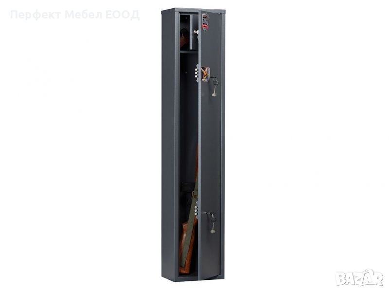 Сейф за 1 пушка до 1.08м. с касово отделение.каса за дълго оръжие-налична Овча купел., снимка 1