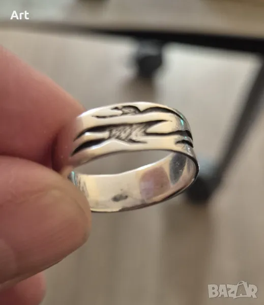 Сребро 925 мъжка сребърна халка/пръстен, снимка 1