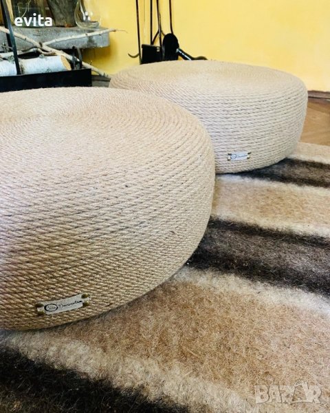 Табуретка/пуф. Ръчна изработка!, снимка 1