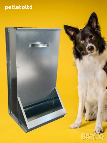 Хранилка за куче , метална (тип седмична , за около 6 кг гранулирана храна), снимка 1