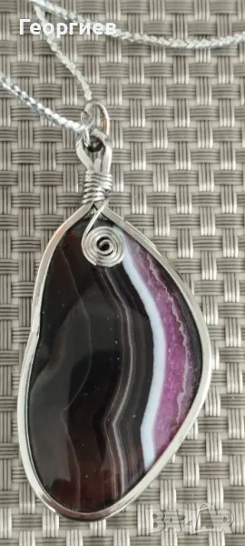 Голям Медальон с естествен камък ”Малахит” с тегло 27.10 гр., снимка 1