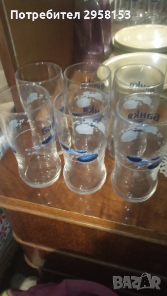 6 чаши стъклени с кана 1 литър за тази цена, снимка 1