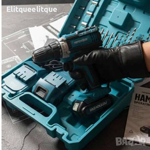 Комплект бормашина с двойна батерия и безчетков мотор за точност и мощност във всеки детайл, снимка 6 - Бормашини - 52284234