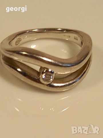 сребърен пръстен с камък Fossil , снимка 9 - Пръстени - 44278568