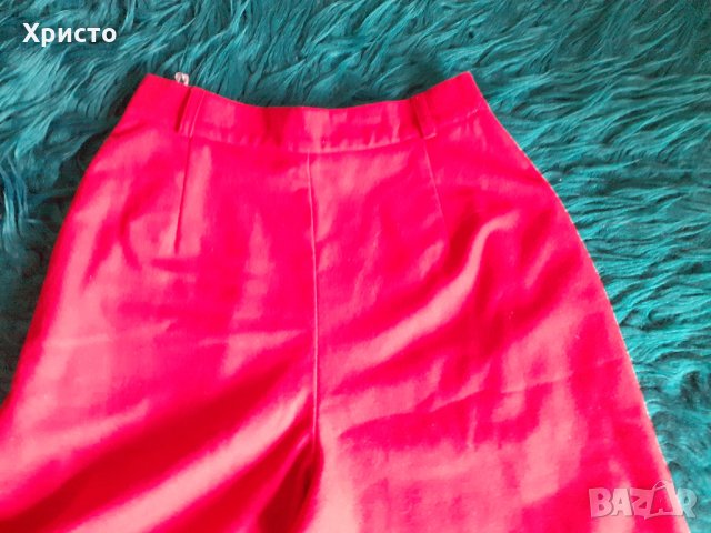 панталон пола дамски плътен зимен червен, мек качествен, снимка 3 - Панталони - 31675050