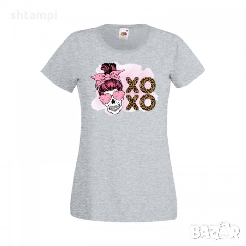 Дамска тениска Свети Валентин Skull Valentine's 3, снимка 4 - Тениски - 35581969