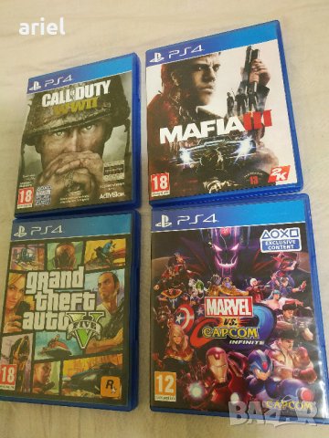 Marvel vs Capcom, GTA5, WW2 Call of Duty, Mafia3 PS4 Games