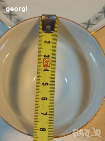 Немски фин костен порцелан чаша с чинийка , снимка 5 - Чаши - 40331292