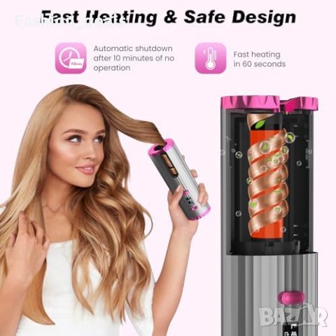 Нова Интелигентна Маша USB - Автоматично Къдрене Без Оплитане за коса жени прическа, снимка 4 - Маши за коса - 42875013