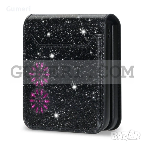 Кожен Кейс "Glitter" за Samsung Galaxy Z Flip3, снимка 6 - Калъфи, кейсове - 53260418