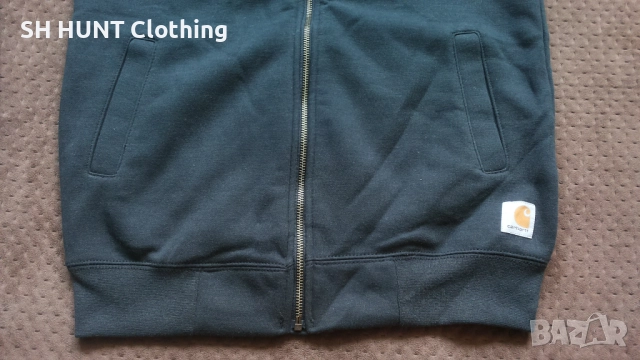 Carhartt Midweight Zip Front Sweatshirt K350 размер S Горница W4-334, снимка 7 - Суичъри - 51993825