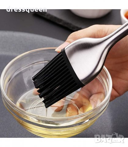 СТОМАНЕНА ДРЪЖКА - Силиконова четка с метална дръжка за мазане, снимка 6 - Аксесоари за кухня - 34265584