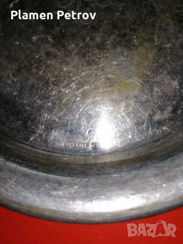 Посребрена чиния 1930 ГОДИНА , снимка 5 - Антикварни и старинни предмети - 30752269