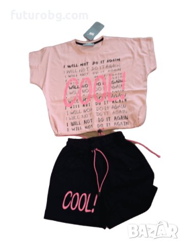 Комплект от две части за момиче в розово и черно, снимка 2 - Детски комплекти - 37810294