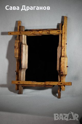 Дървена рамка с огледало, снимка 5 - Огледала - 36689967