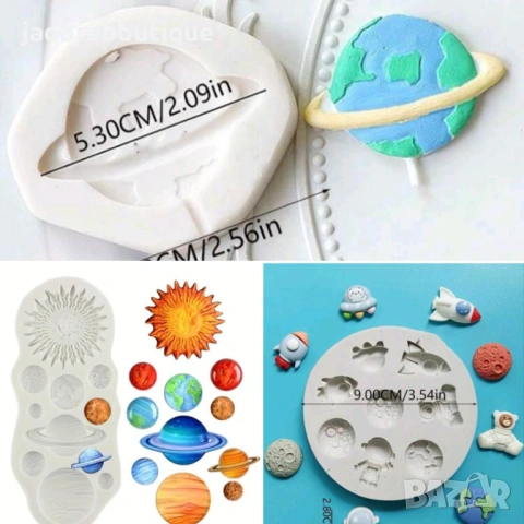 Силиконов молд Планети/ Космос различни видове 