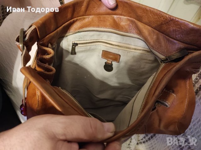 Дамска чанта Tiberland от телешки бокс, снимка 5 - Чанти - 35298012