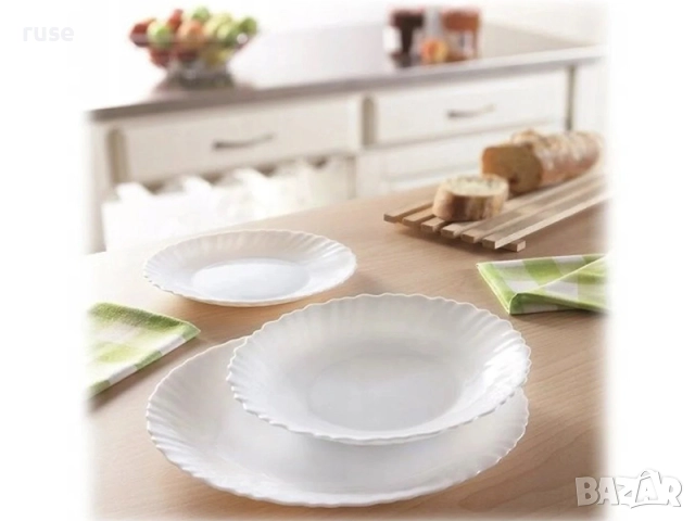 НОВИ! Сервиз за хранене Luminarc Feston 18 части, снимка 3 - Сервизи - 51851594
