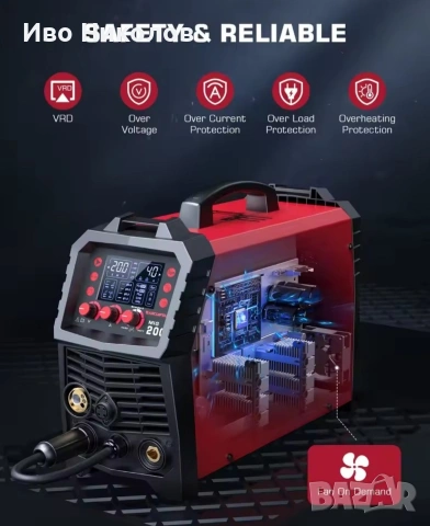 ARCCAPTAIN MIG/MAG инверторен заваръчен апарат 200A – 6 в 1, снимка 5 - Други инструменти - 53918367