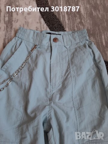 Сини карго панталони Bershka размер XS, снимка 1 - Панталони - 36756308