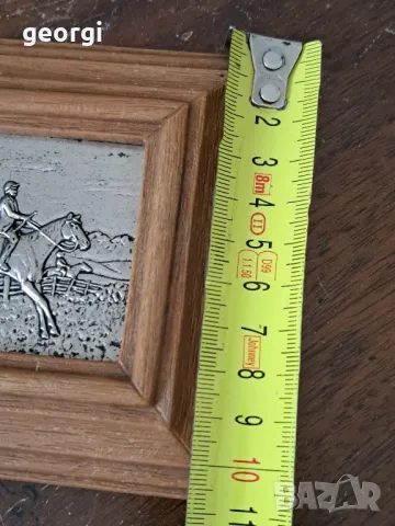 мини картина метално пано за стена с коне   19/3, снимка 5 - Картини - 49124349